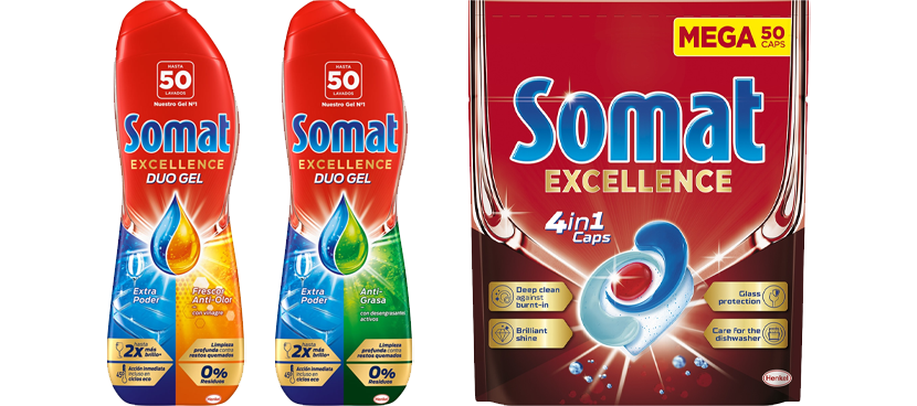 SOMAT Lavavajillas en distintas variedades y formatos