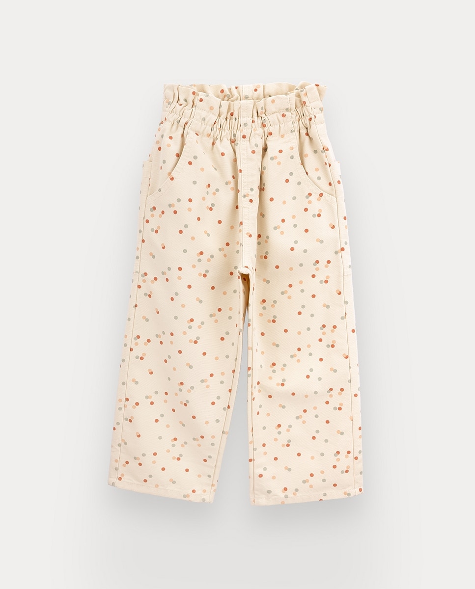 Imagem 0 de Calças Playful Dots de menina em canvas de algodão