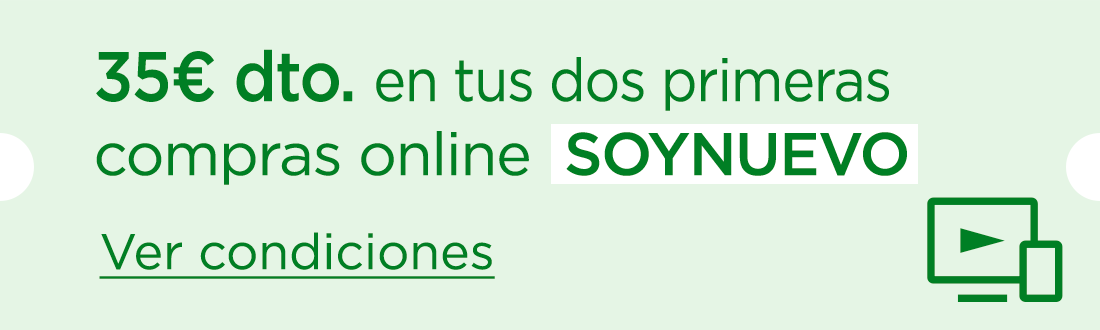 35€ dto. en tus 2 primeras compras online