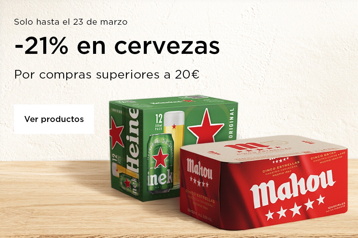 -21% en todas las cervezas