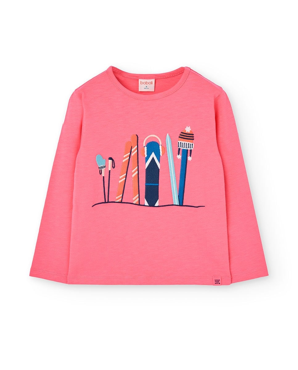 Imagem 0 de T-shirt Infantil com Gola Redonda e Manga Comprida