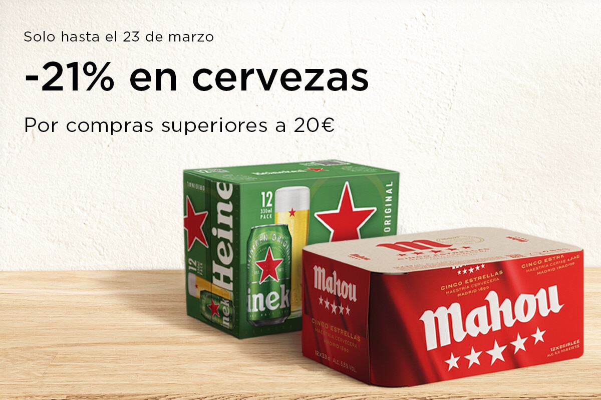 -21% en todas las cervezas
