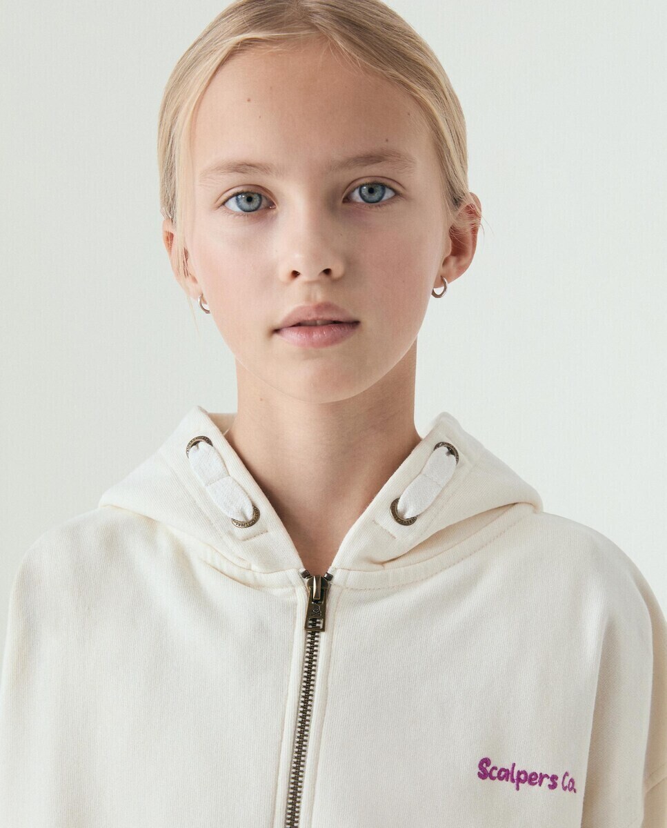 Imagem 0 de Sweatshirt com Capuz Infantil com Caveira Posterior e Fecho Zip