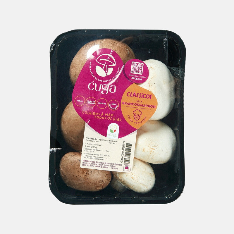 Cogumelos Mix Branco/Marron Premium embalagem 250 g