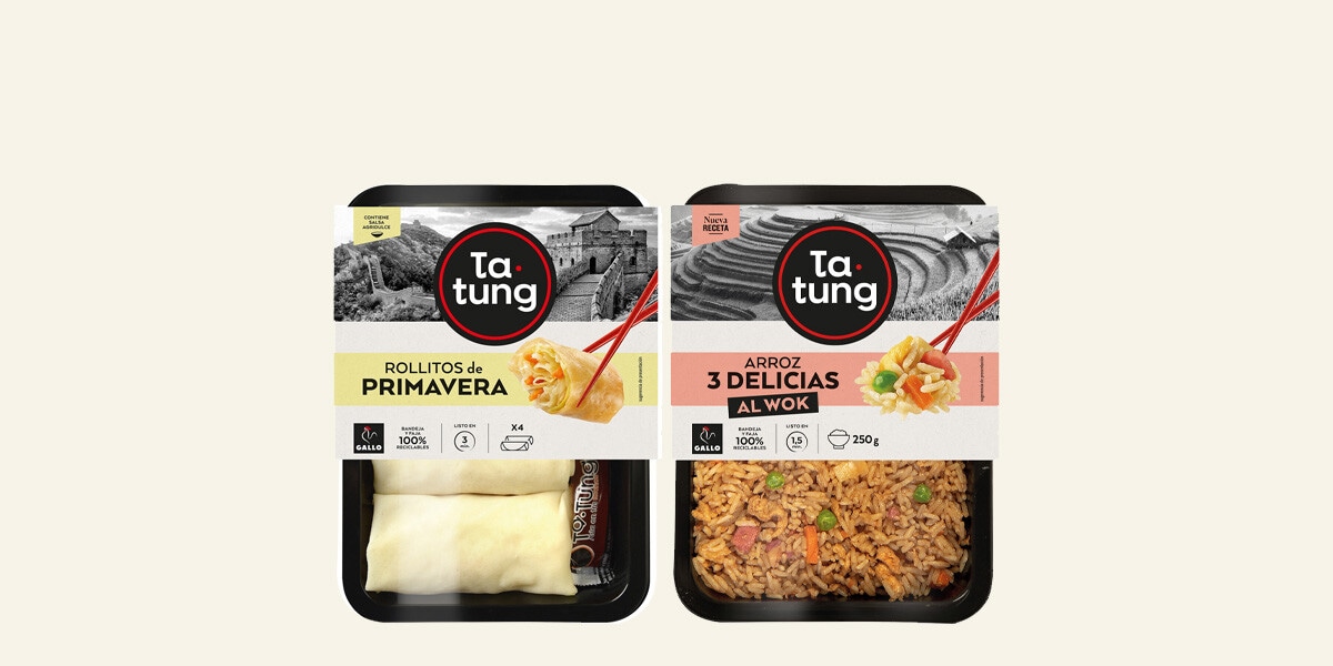 Platos preparados de comida oriental TA-TUNG