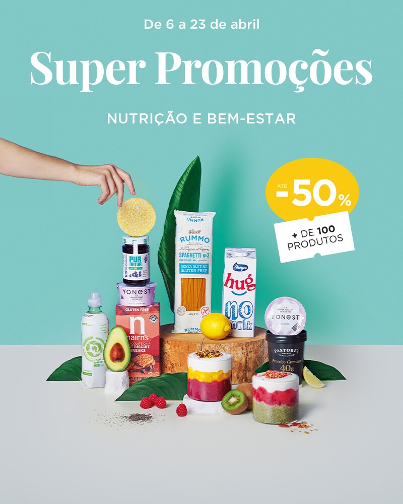 Nutrição e Bem-Estar até -50% em + 100 produtos - 6 a 23 de abril
