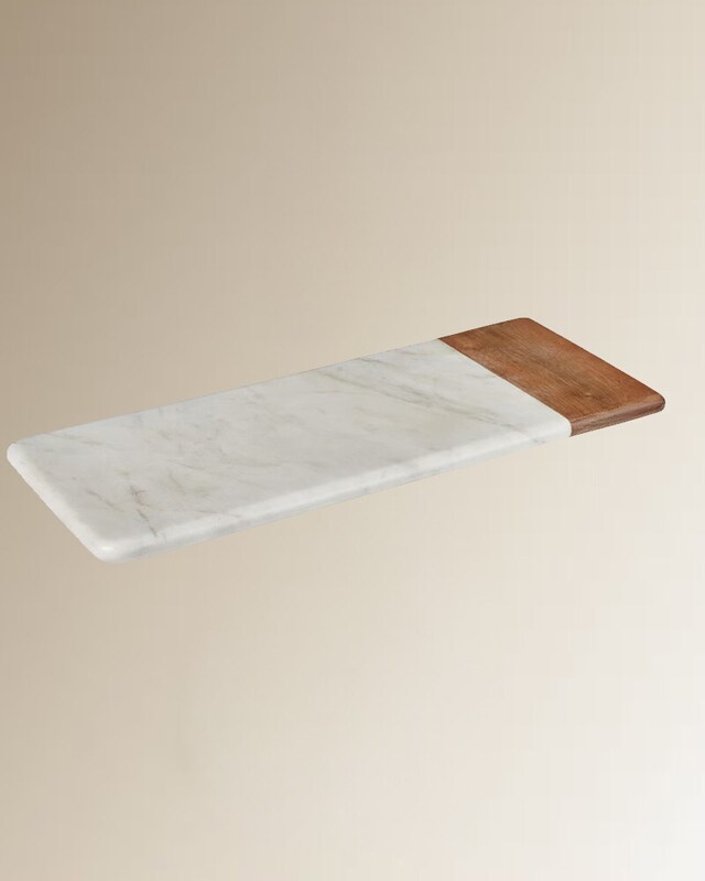 Tábua de mármore e acácia