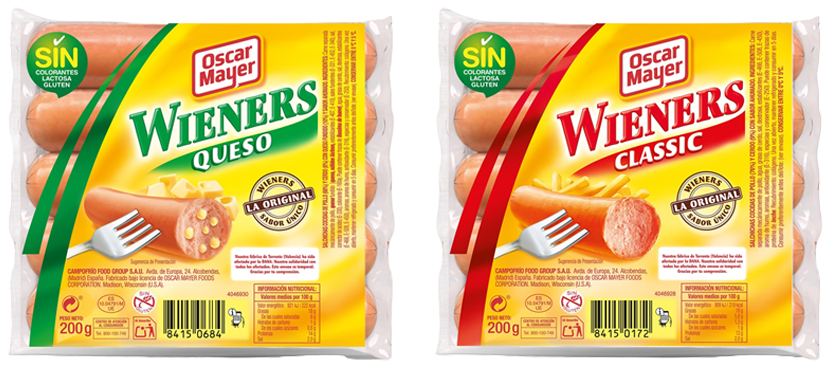 OSCAR MAYER Salchichas Wieners de pollo, pavo y queso 5 unidades