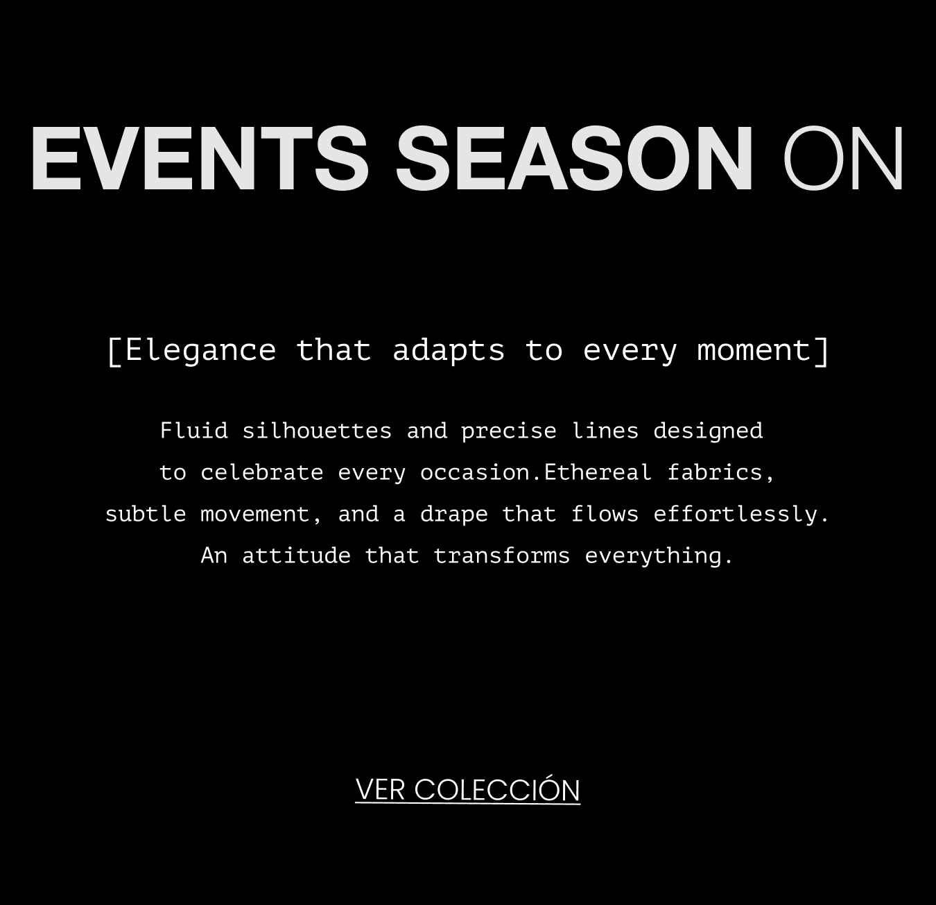 EVENTS SEASON ON