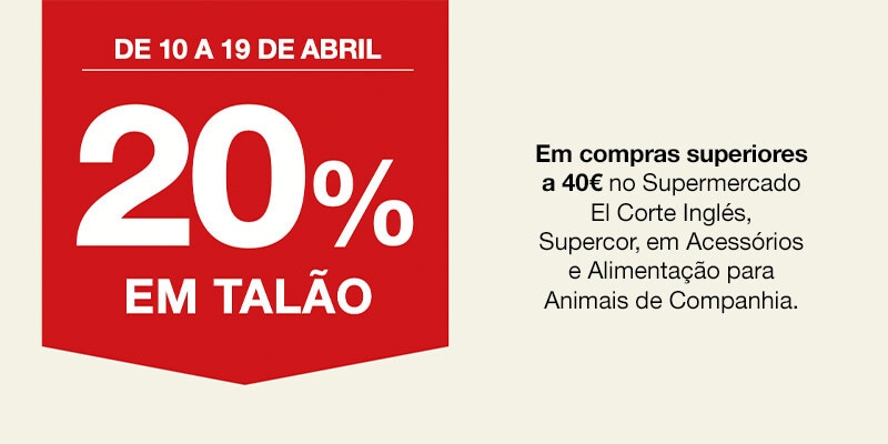 20% em talão