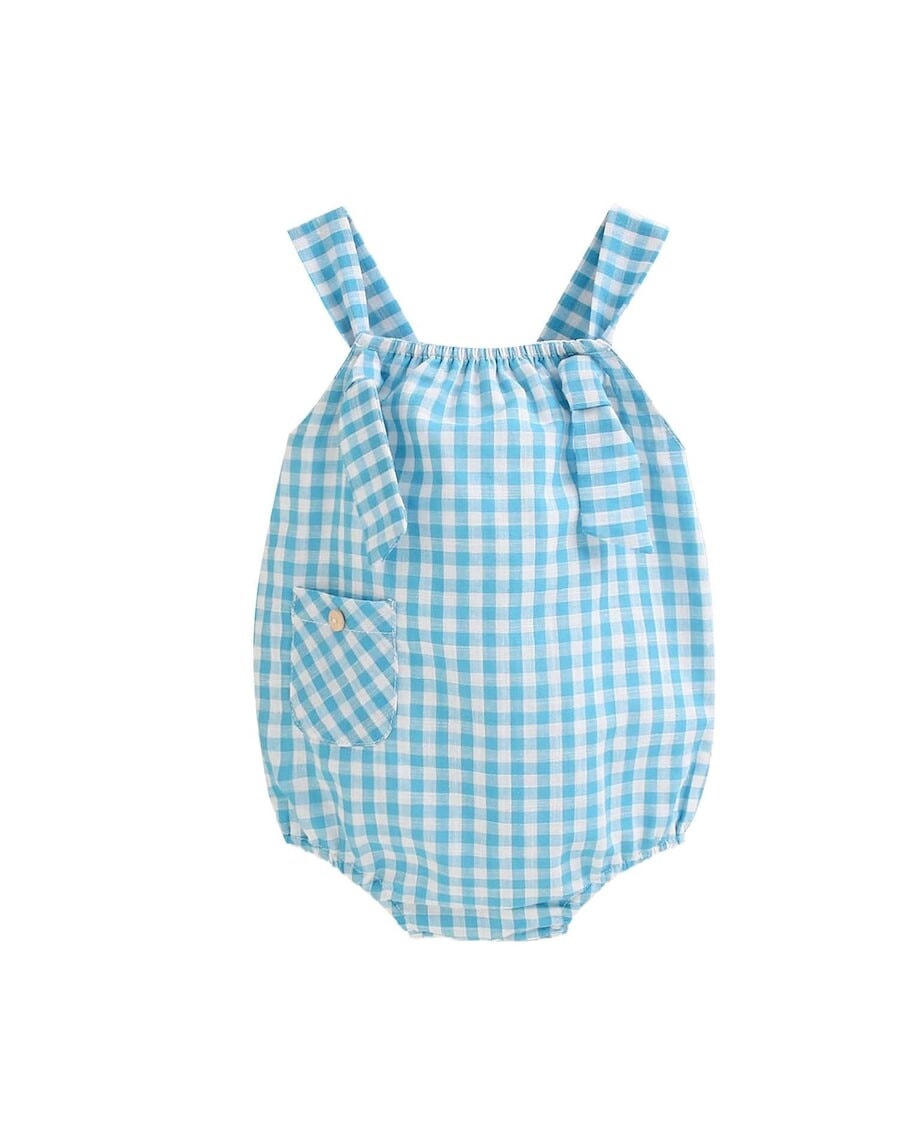 Imagem 0 de Macacão Curto para Bebé Aos Quadrados Vichy