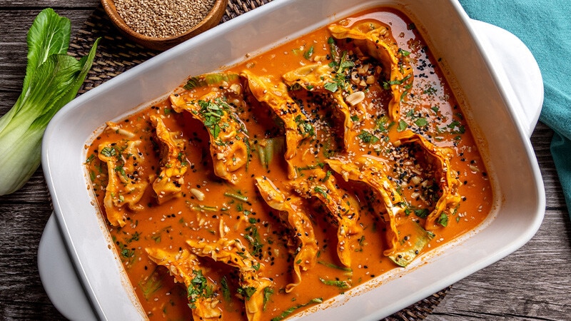 Gyosas Picantes no Forno