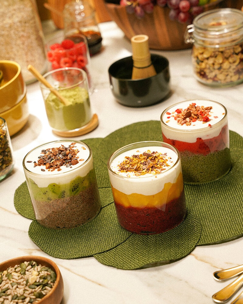 Potes de Pudim de Chia