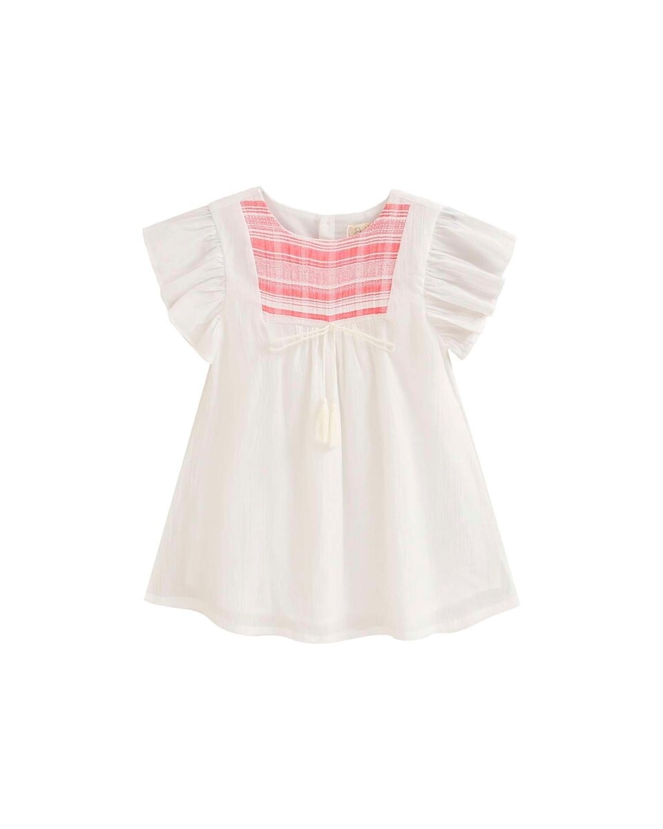 Imagem 0 de Vestido Infantil com Peitilho em Contraste