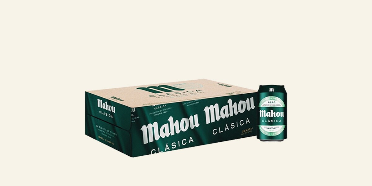 Cerveza rubia original Mahou Clásica