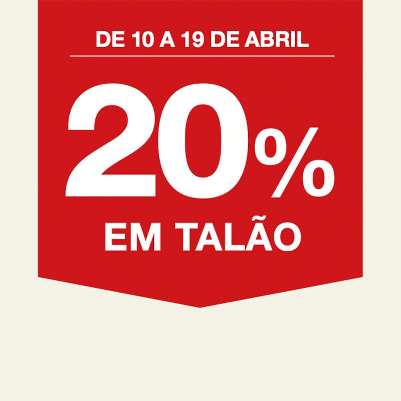 20% em talão