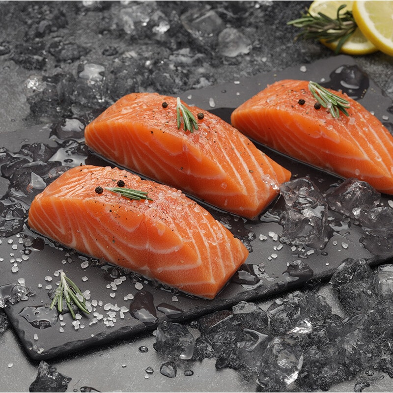 Porciones de salmón noruego Mowi