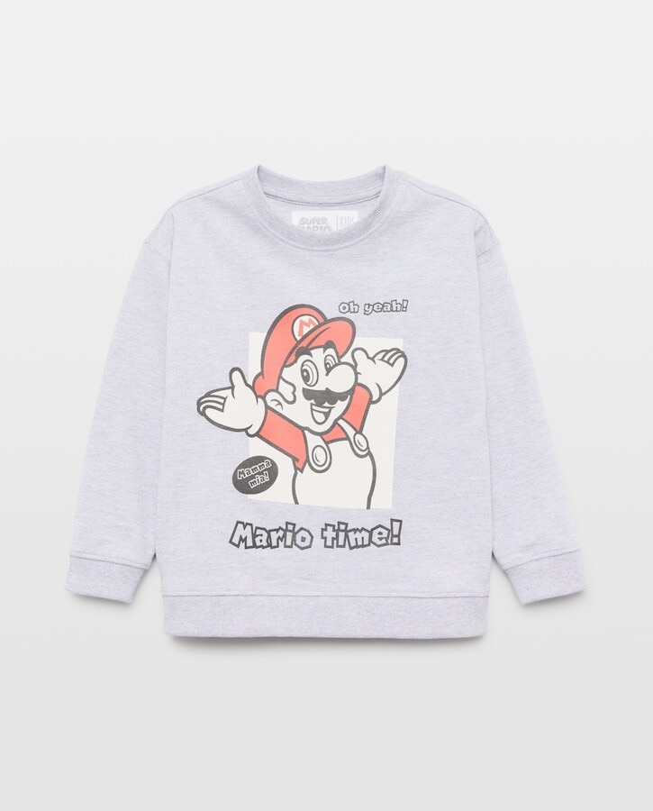 Imagem 0 de Sweatshirt Fechada com Estampado Mario Bros