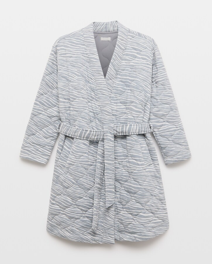 Imagem 0 de Robe Acolchoado com Animal Print de Zebra