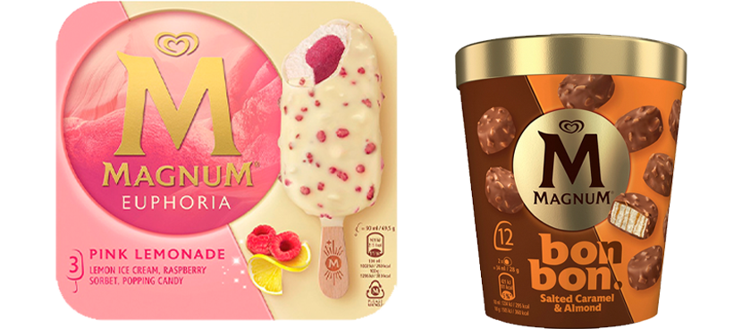MAGNUM Helados individuales y bombones distintos sabores y formatos
