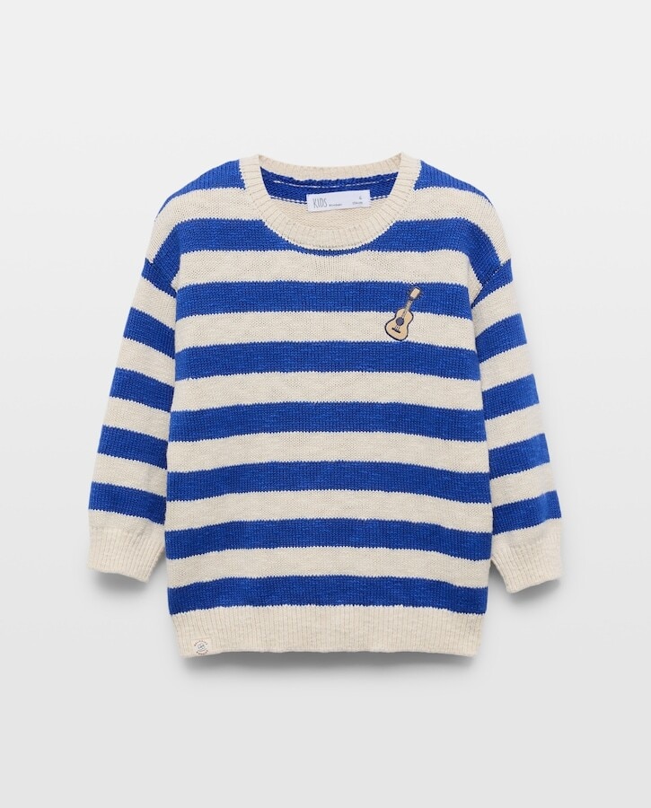 Imagem 0 de Camisola de Malha às Riscas com Colarinho de Polo