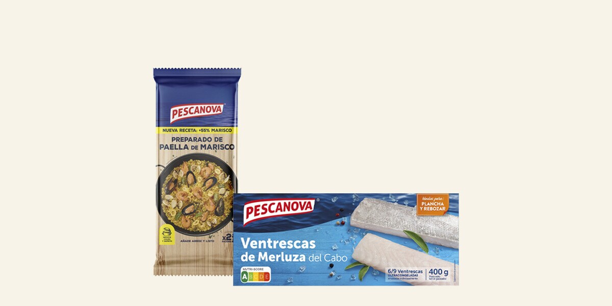 Salmón y merluza congelada Pescanova