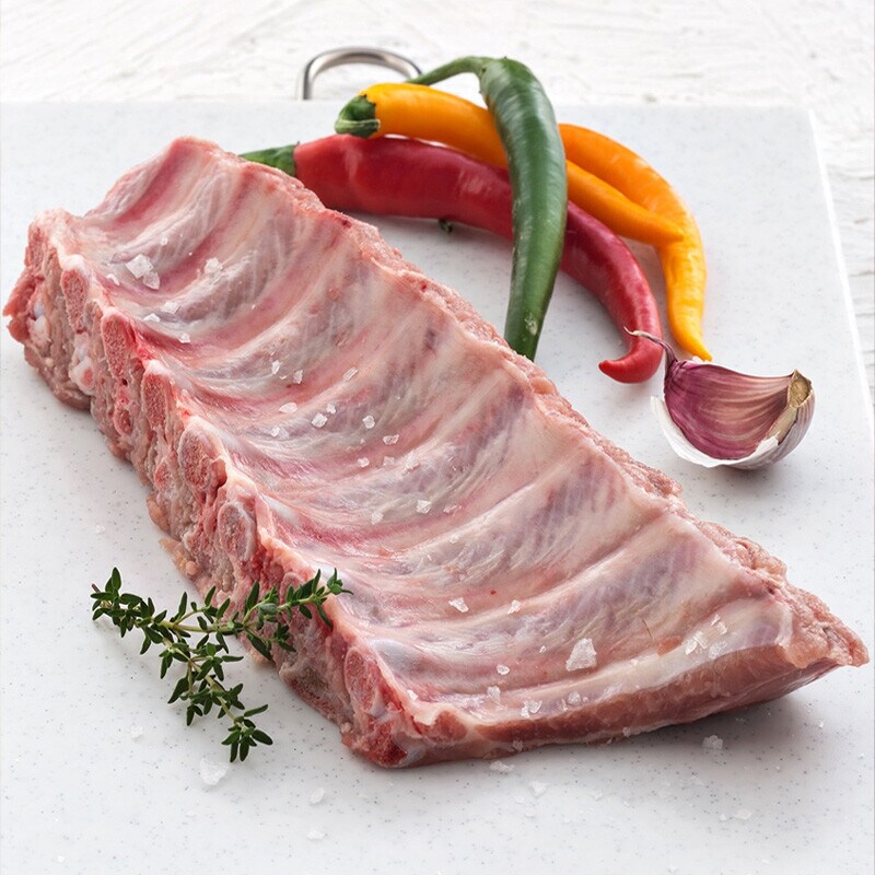 Costillas de cerdo en tira frescas o adobadas