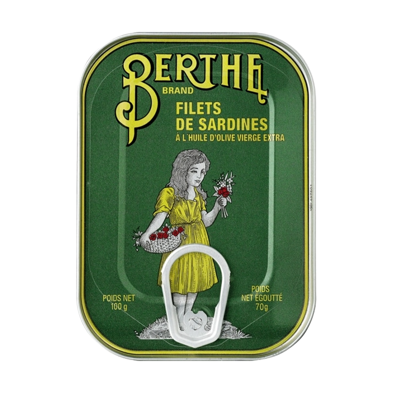 Berthe Filetes de Sardinha em Azeite Virgem Extra lata 100 g
