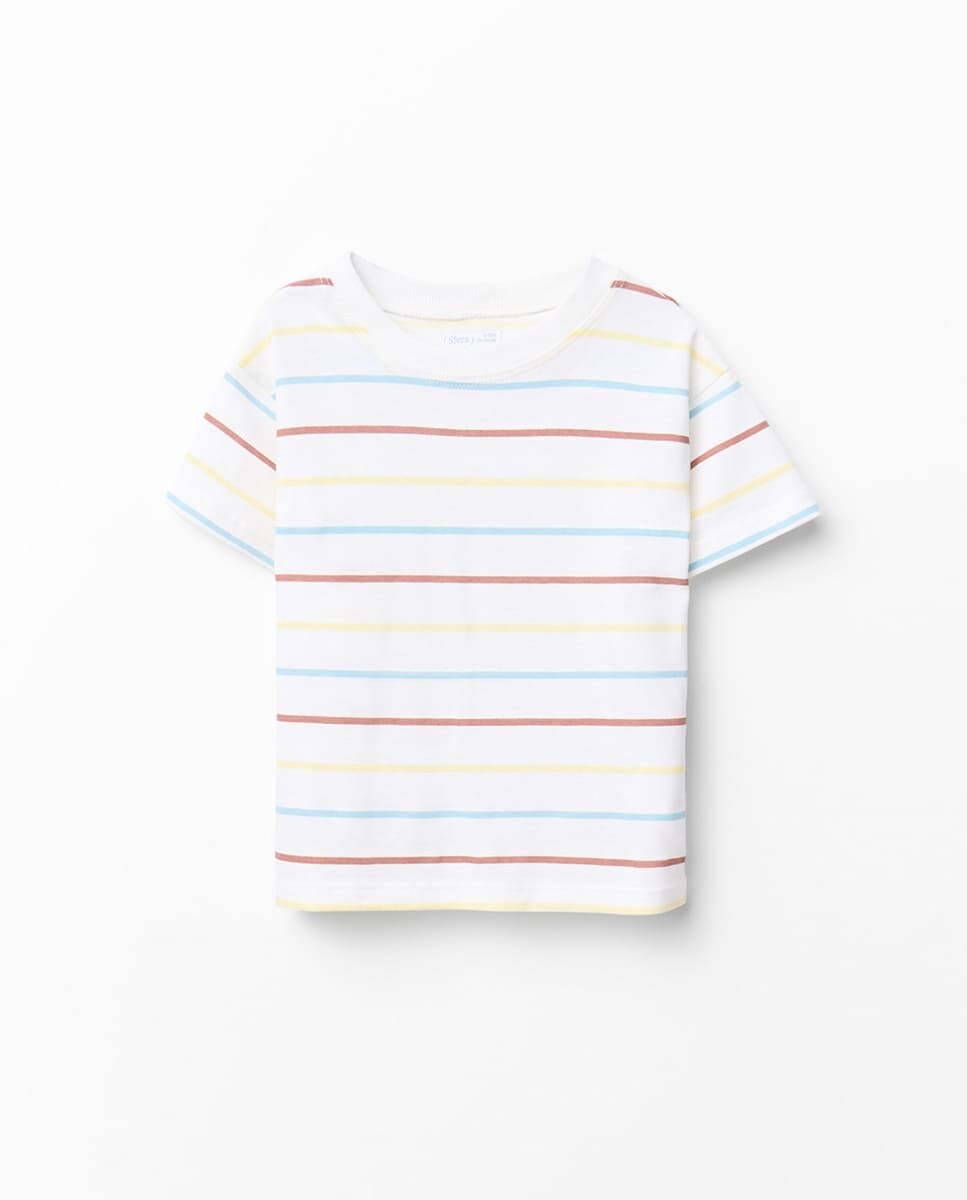 Imagem 0 de T-shirt às riscas tricolor