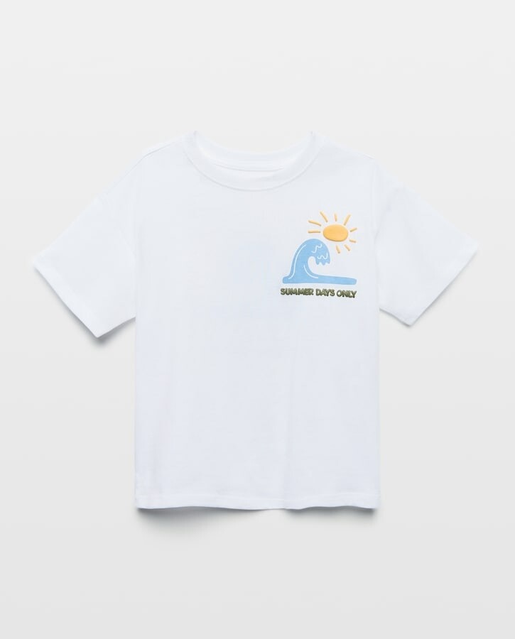 Imagem 0 de T-shirt de Manga Curta com Fantasia Gráfica e Detalhes Puffing