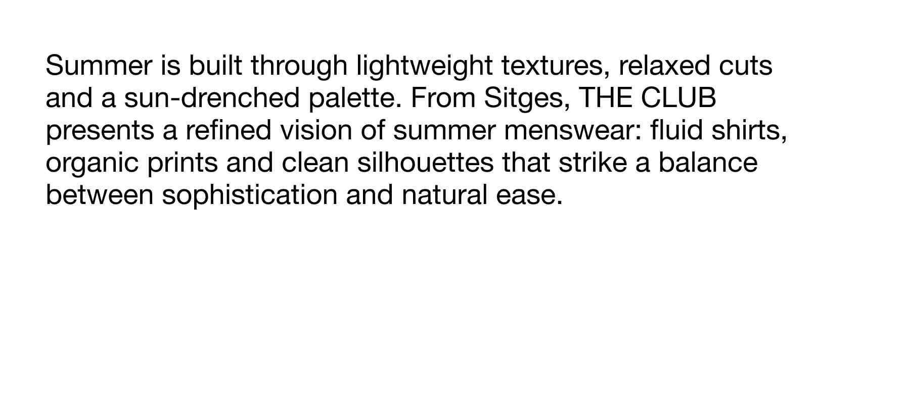THE CLUB SITGES MAN COLLECTION