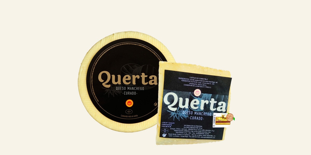 Queso curado de oveja DOP Queso Manchego Querta