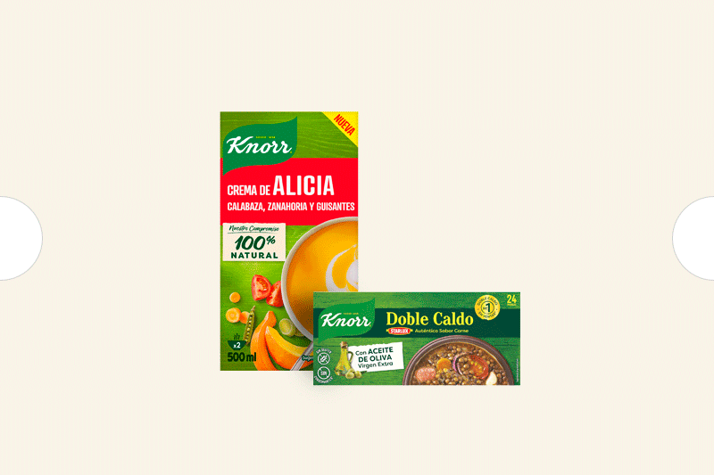 2€ de descuento por compras superiores a 7€ en caldos Knorr. Introduce código CALDTO al finalizar tu pedido. Exclusivo Online