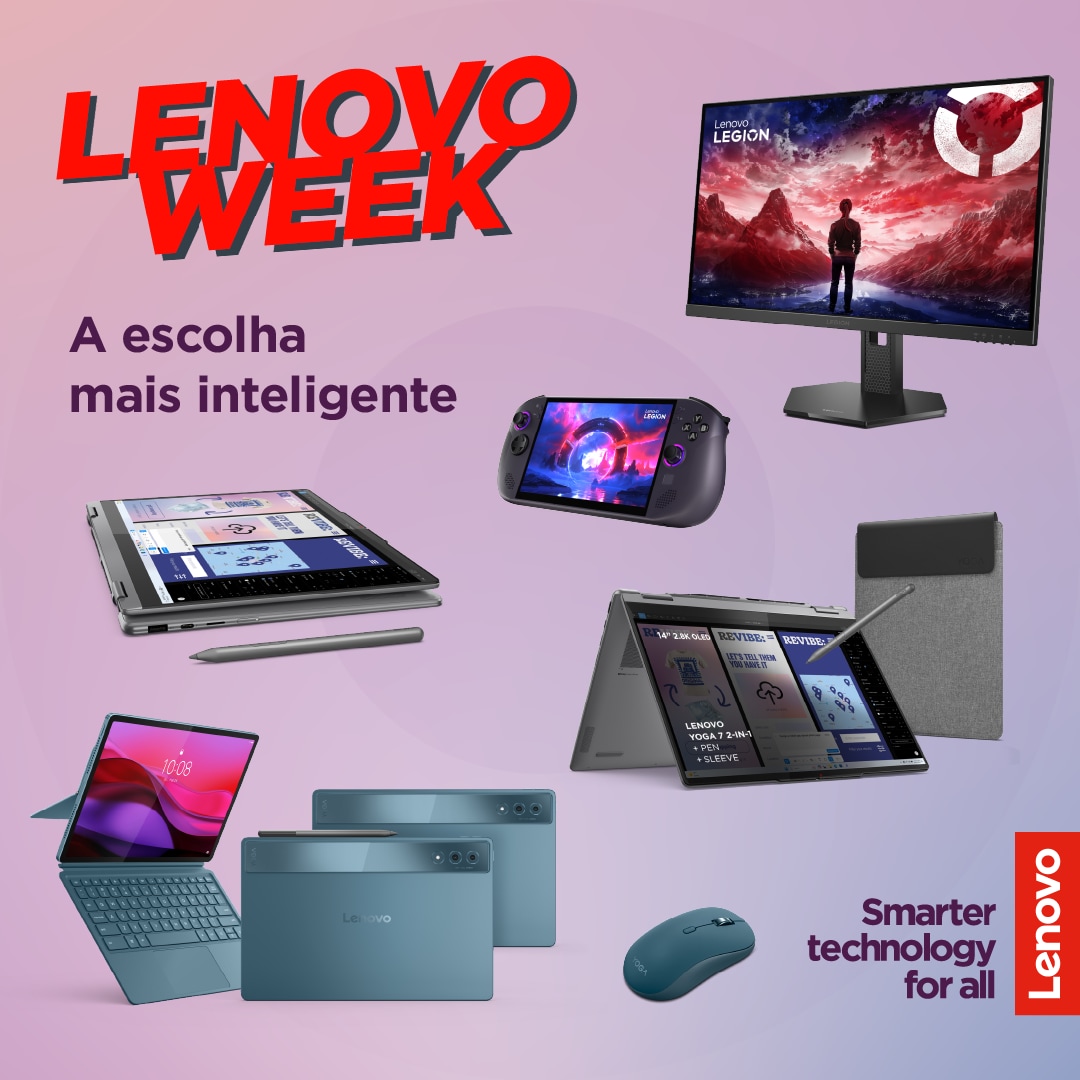 Lenovo Week - Até -200€ de desconto numa seleção de artigos Lenovo
