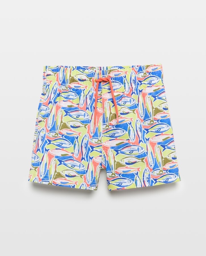 Imagem 0 de Bermudas às Cores com Peixes Abstratos
