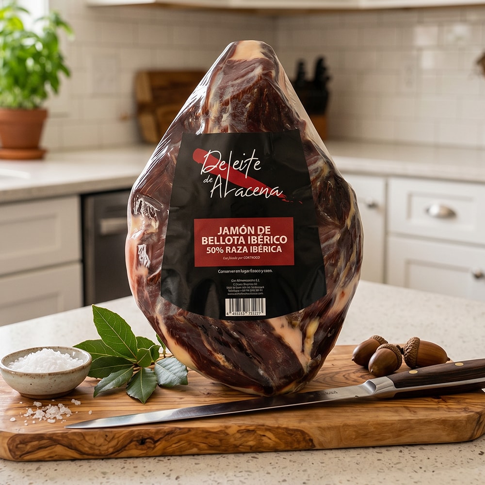 Jamón deshuesado de bellota ibérico 50% raza ibérica