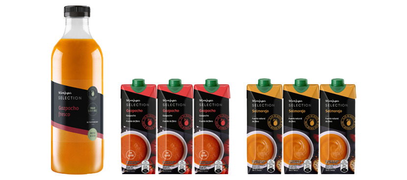 El corte Ingles Selection Gazpacho y salmorejo frescos