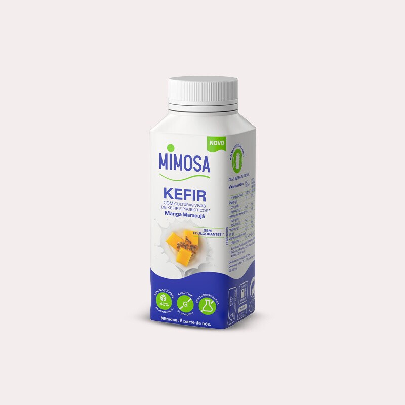 Exclusivo online, oferta Mimosa Kefir Manga Maracujá 200 ml em compras superiores a 50€ - 22 a 28 de maio