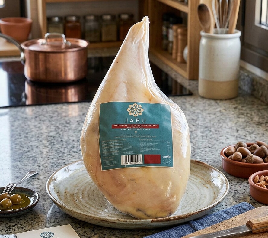 Jamón deshuesado de bellota ibérico 50% raza ibérica, Jabu