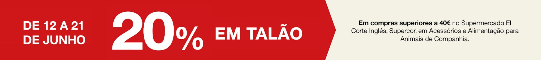 Campanha 20% em talão