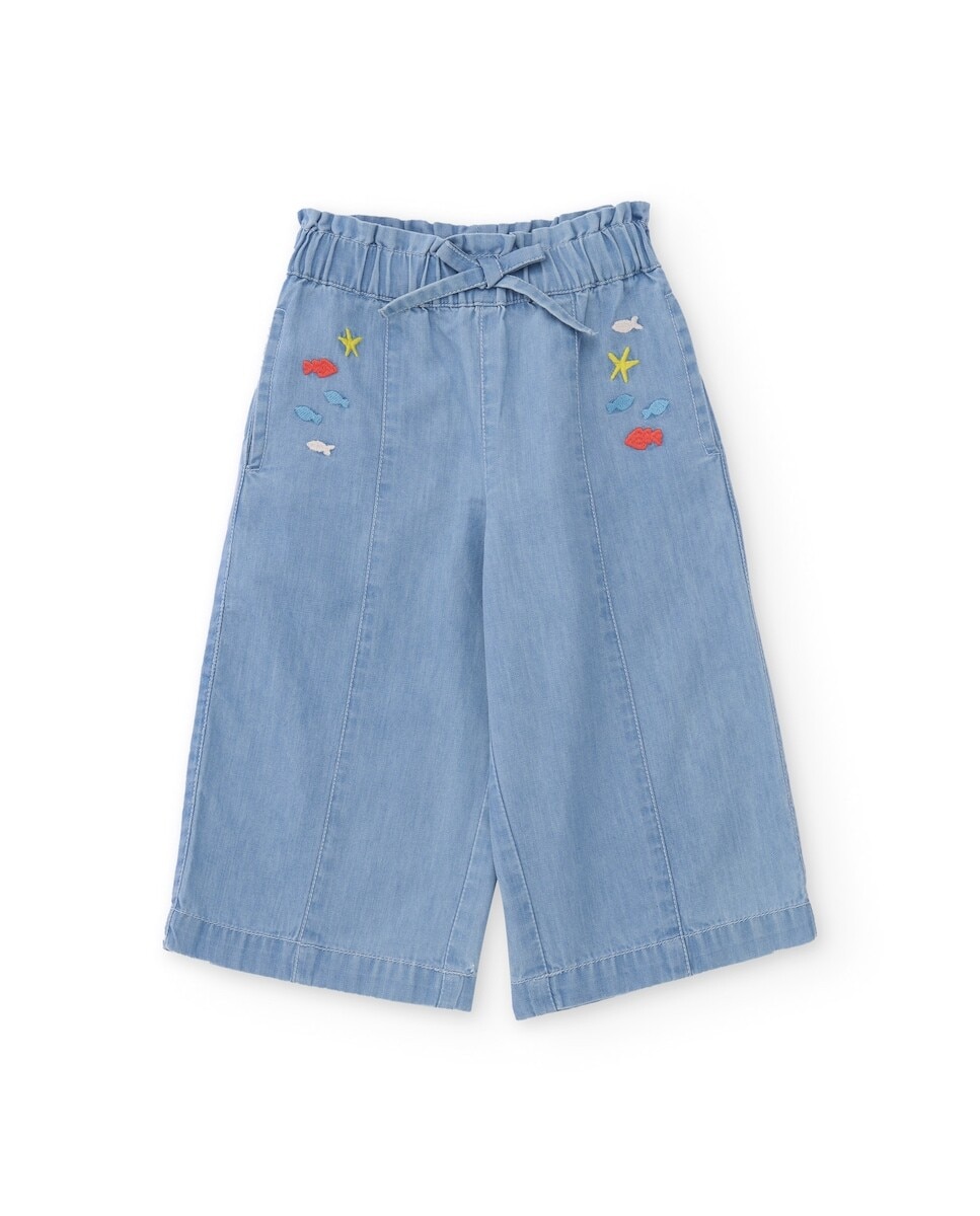 Imagem 0 de Calças de Plana e Denim Claro