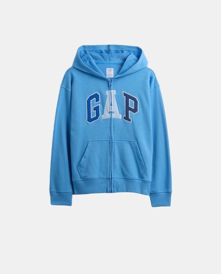 Imagem 0 de Sweatshirt de Felpa de Bebé com Capuz e Fecho de Correr com Logótipo