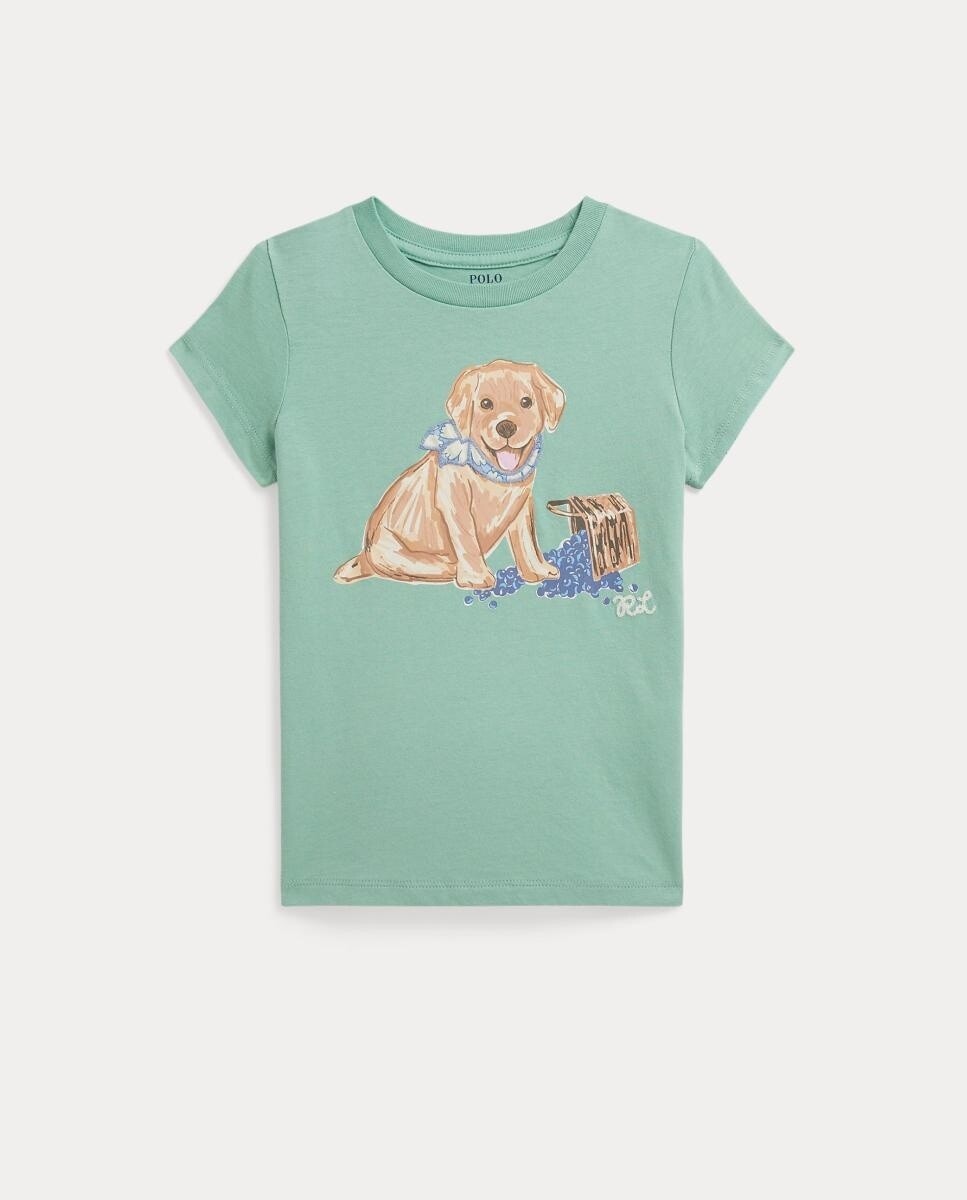 Imagem 0 de T-shirt de Criança de Algodão com Cão