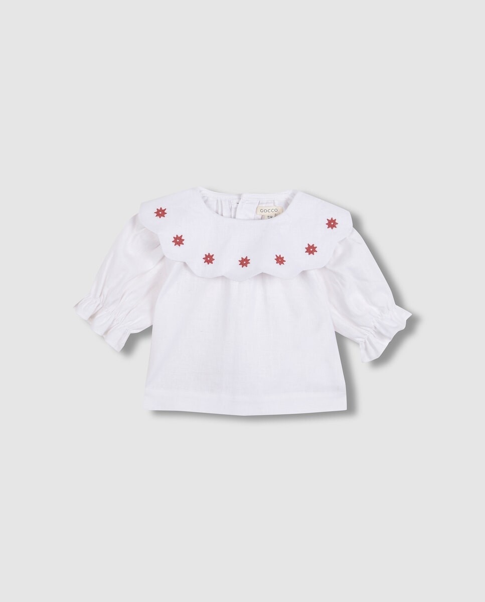Imagem 0 de Camisa para Bebé de Linho com Gola e Bordados